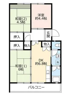UR北緑丘【0030108号室】の間取り