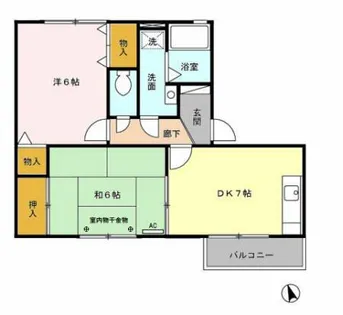 グリーンハイツ【2階】の間取り