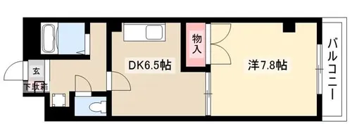 ルーミィ【D-2号室】の間取り