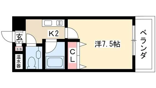 フロンティアタワー名駅南(旧CITY SPIRE 名駅南)【11階】の間取り