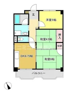 二本木ハイツ【301号室】の間取り