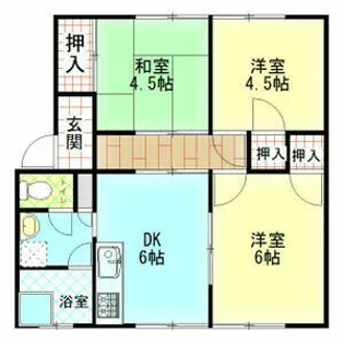 プランドゥ三橋Ⅱ【2階】の間取り