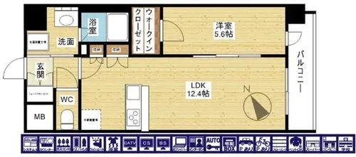 スプランディッド新大阪VI【4階】の間取り