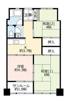 UR森之宮【0010311号室】の間取り