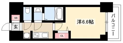 ファステート名古屋駅前ドリーム【13階】の間取り