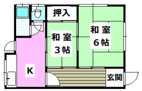 北別府町貸家【1F号室】の間取り