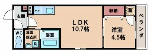 オルフェアメゾン清水丘壱番館【3階】の間取り