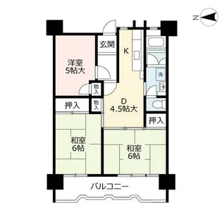 UR黄金二丁目【0010303号室】の間取り