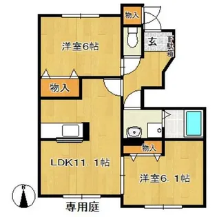 フィルグラット【1階】の間取り