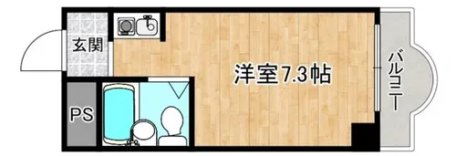 キャピタル今里【3階】の間取り