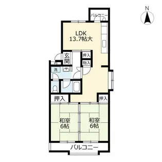 URもりつね【0050501号室】の間取り