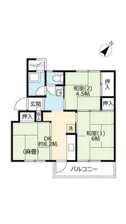 UR助松【0230405号室】の間取り