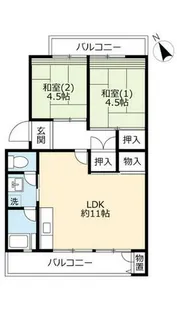 UR釈尊寺第二【0320301号室】の間取り