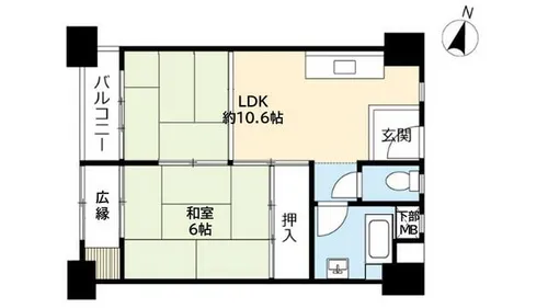 UR鈴蘭台第四【0020409号室】の間取り