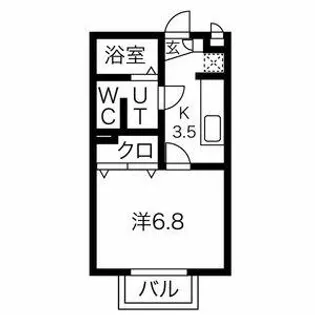 レティーフ藤崎【104号室】の間取り