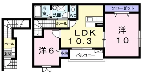 オブコニカ【2階】の間取り