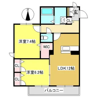 レフィアント元町【103号室】の間取り