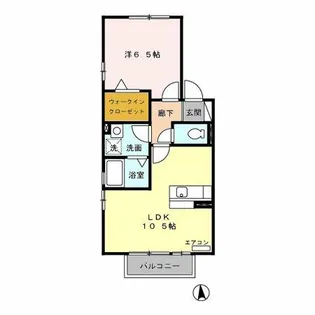 グランディール【2階】の間取り