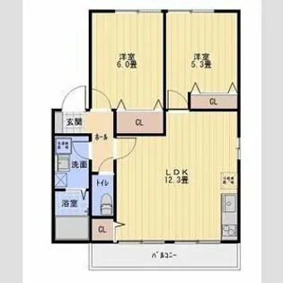 カノン【2階】の間取り