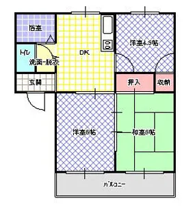 レジデンスJOY音羽【101号室】の間取り
