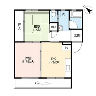 UR徳力【0810504号室】の間取り