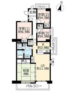 URルミナス箕面の森二番街【0040401号室】の間取り