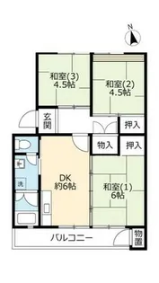 UR新多聞【4160103号室】の間取り