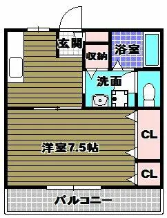 ハイツエンデバーⅡ【1階】の間取り