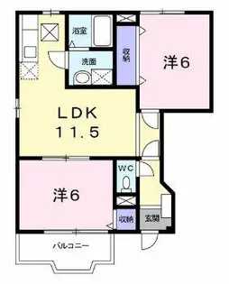 クロスローズ【1階】の間取り