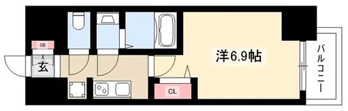 ファステート名古屋駅前ドリーム【13階】の間取り