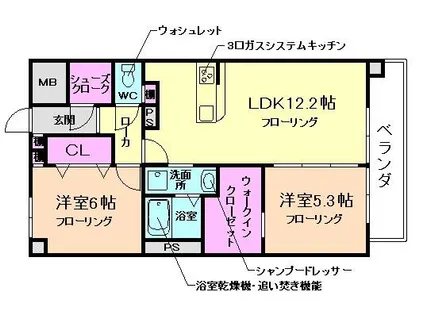 大阪府池田市石橋1丁目【マンション】の間取り