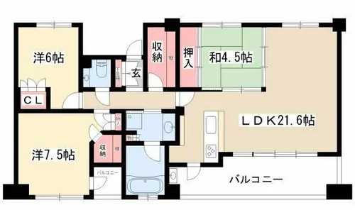 サーパス茶屋ヶ坂公園【0707号室】の間取り