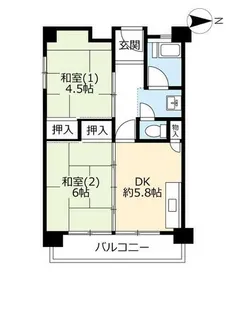 UR高倉台【0020510号室】の間取り