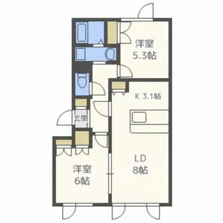 グレートヴュー【1階】の間取り