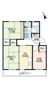 UR新多聞【4070201号室】の間取り
