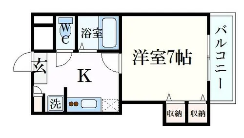 ジュネス神屋町【7階】の間取り