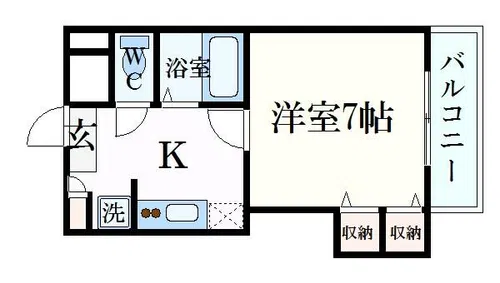 ジュネス神屋町【7階】の間取り
