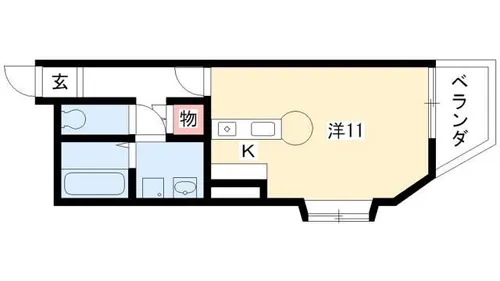 サンハイム平和【201号室】の間取り