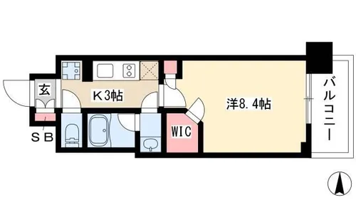 ブランシエスタ泉【8階】の間取り