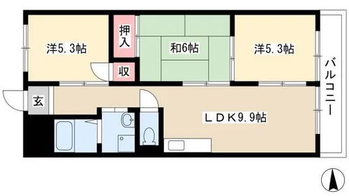 みず貴【5階】の間取り