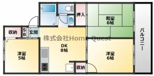 プレミールたつみ【202号室】の間取り