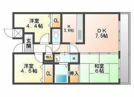 井吹東シティコート【3階】の間取り
