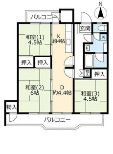 UR花園【0250402号室】の間取り
