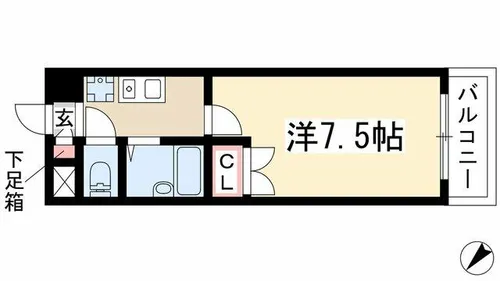 アーバンドエル豊岡【8階】の間取り