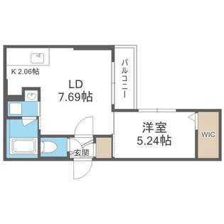 北海道札幌市西区八軒三条東1丁目【マンション】の間取り