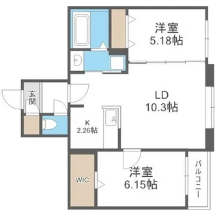 S-RESIDENCE琴似本通avanta【2階】の間取り
