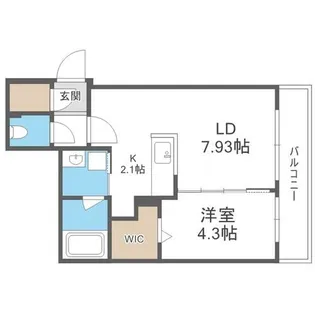 S-RESIDENCE琴似本通avanta【3階】の間取り