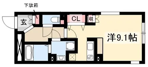 LUORE大曽根NORTH【0301号室】の間取り