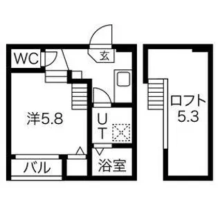 ヒルズ黒川【201号室】の間取り