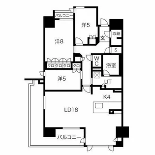ローレルコート星ヶ丘元町【3階】の間取り